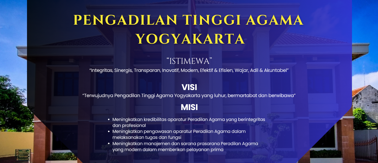 Welcome to Pengadilan Tinggi Agama Yogyakarta